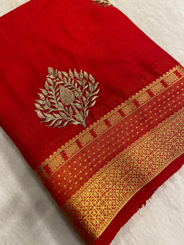 Premium wrinkle crepe silk saree❤️