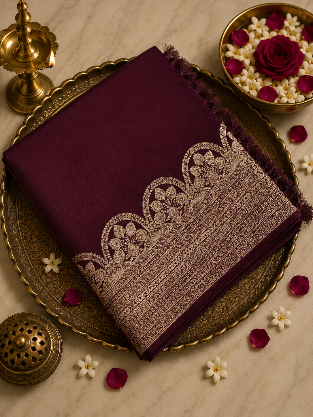 Pure Crepe Satin Silk Saree