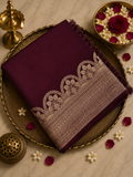 Pure Crepe Satin Silk Saree