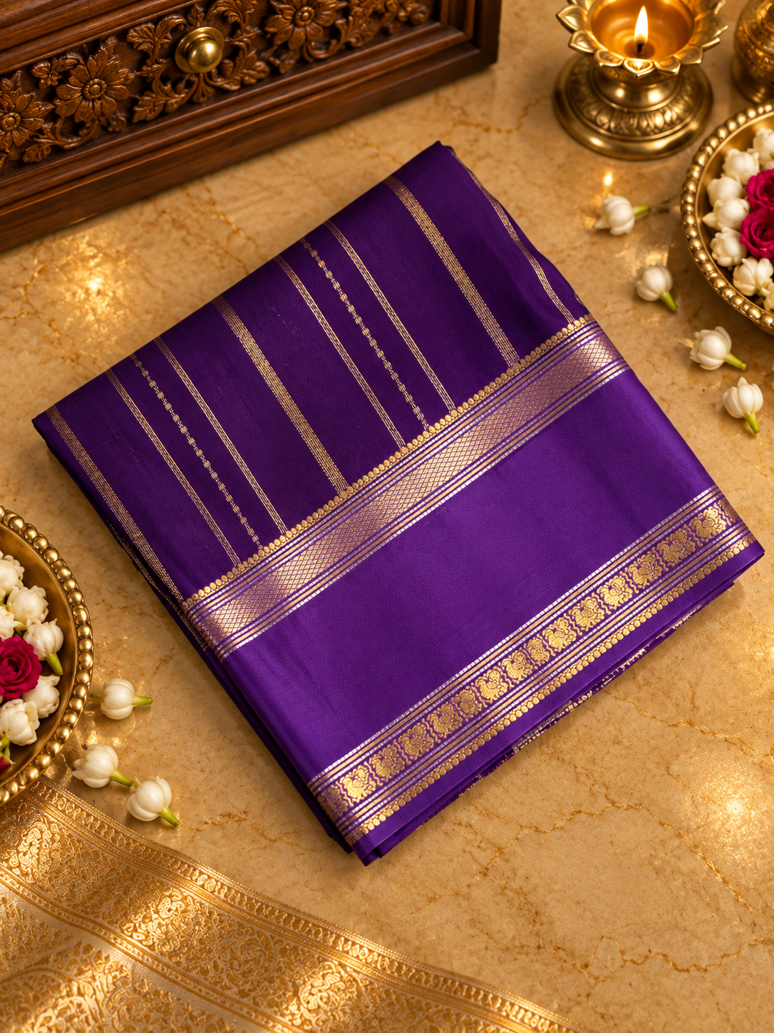 Pure Mix Mysore Crepe Silk Saree-902498