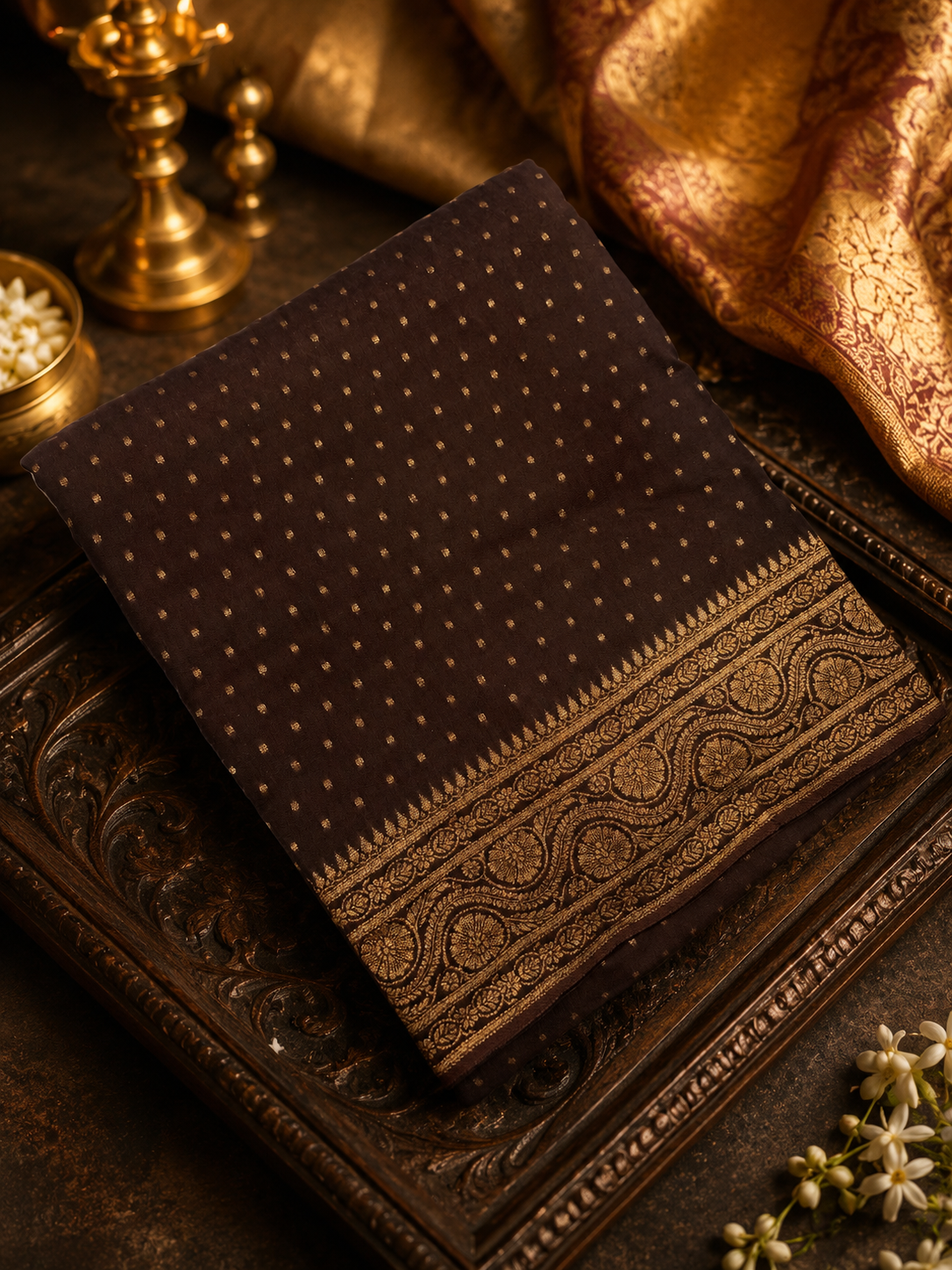 Premium Georgette Saree with Coco Zari Work
