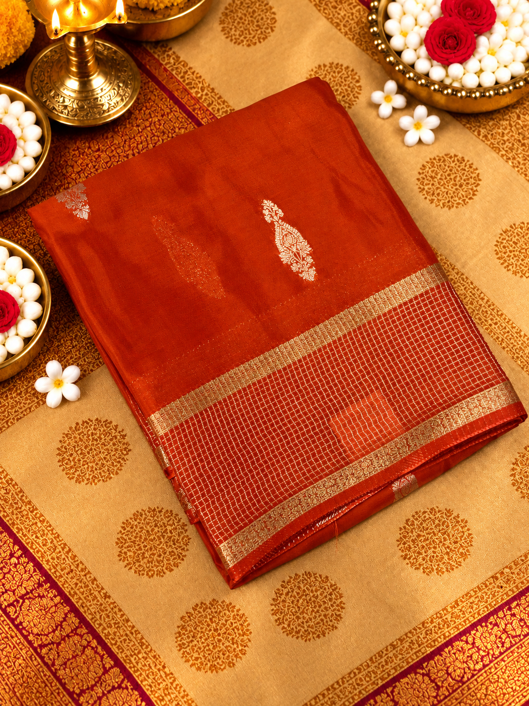 Pure Crepe Chinnon Saree - 902971