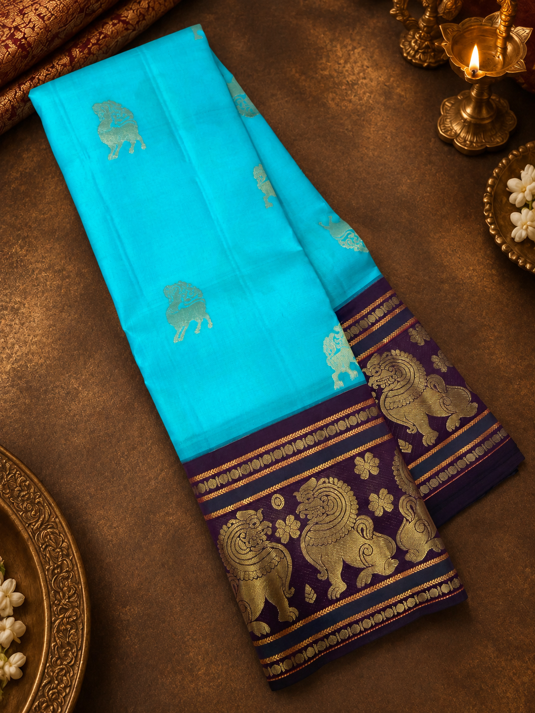 Pure Mix Kanjeevaram Silk Saree (Dark) - 902662