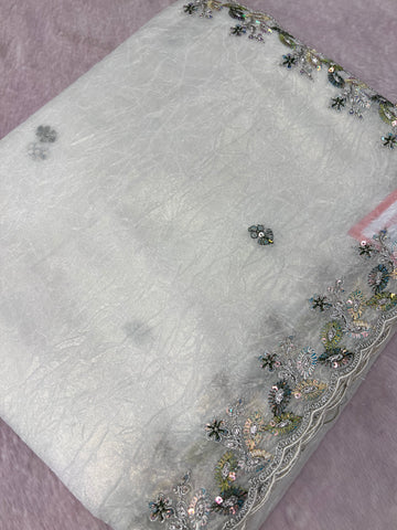 Designer Fancy Saree With Work