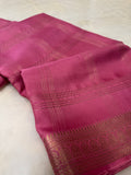 Pure Mix Mysore Crepe Silk Saree- Peachish pink