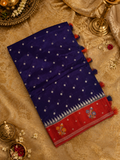 Premium Quality Tussar Saree in Paithani Weaves With Satin Border