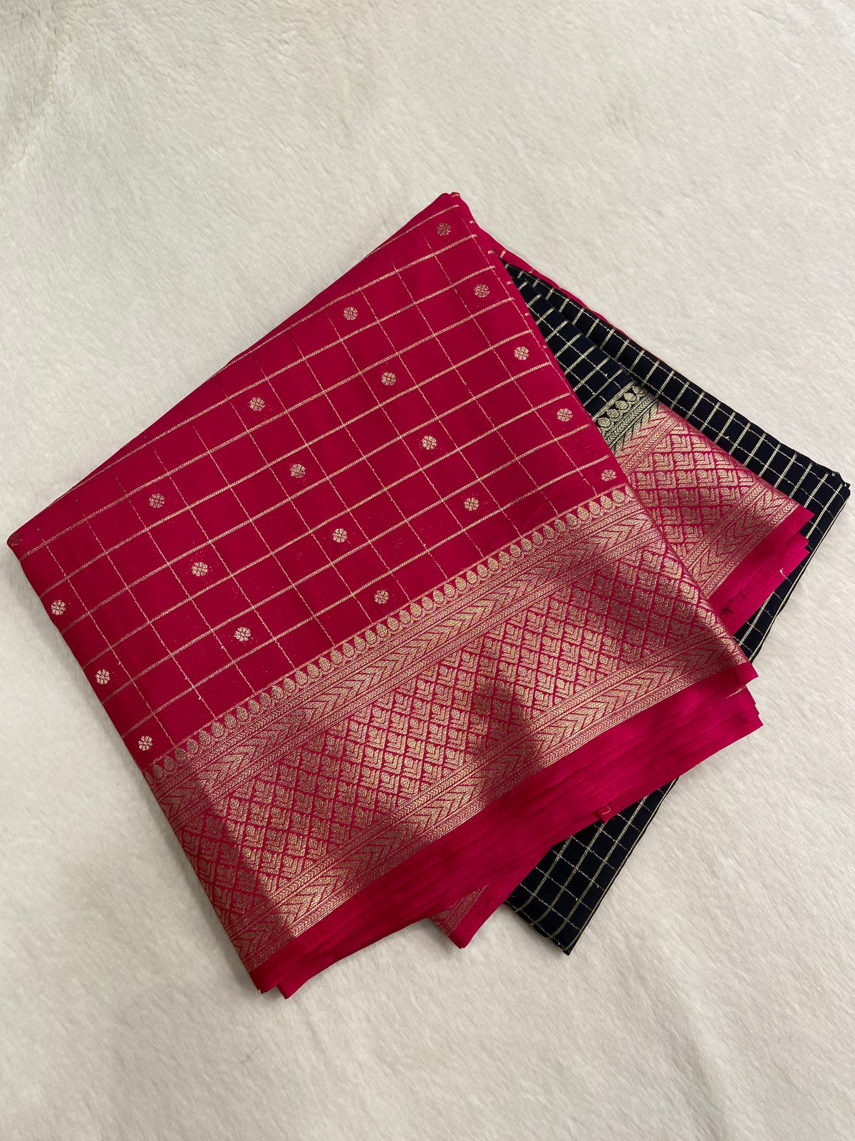 Pure Mix Crepe Mysore Silke Saree ✨