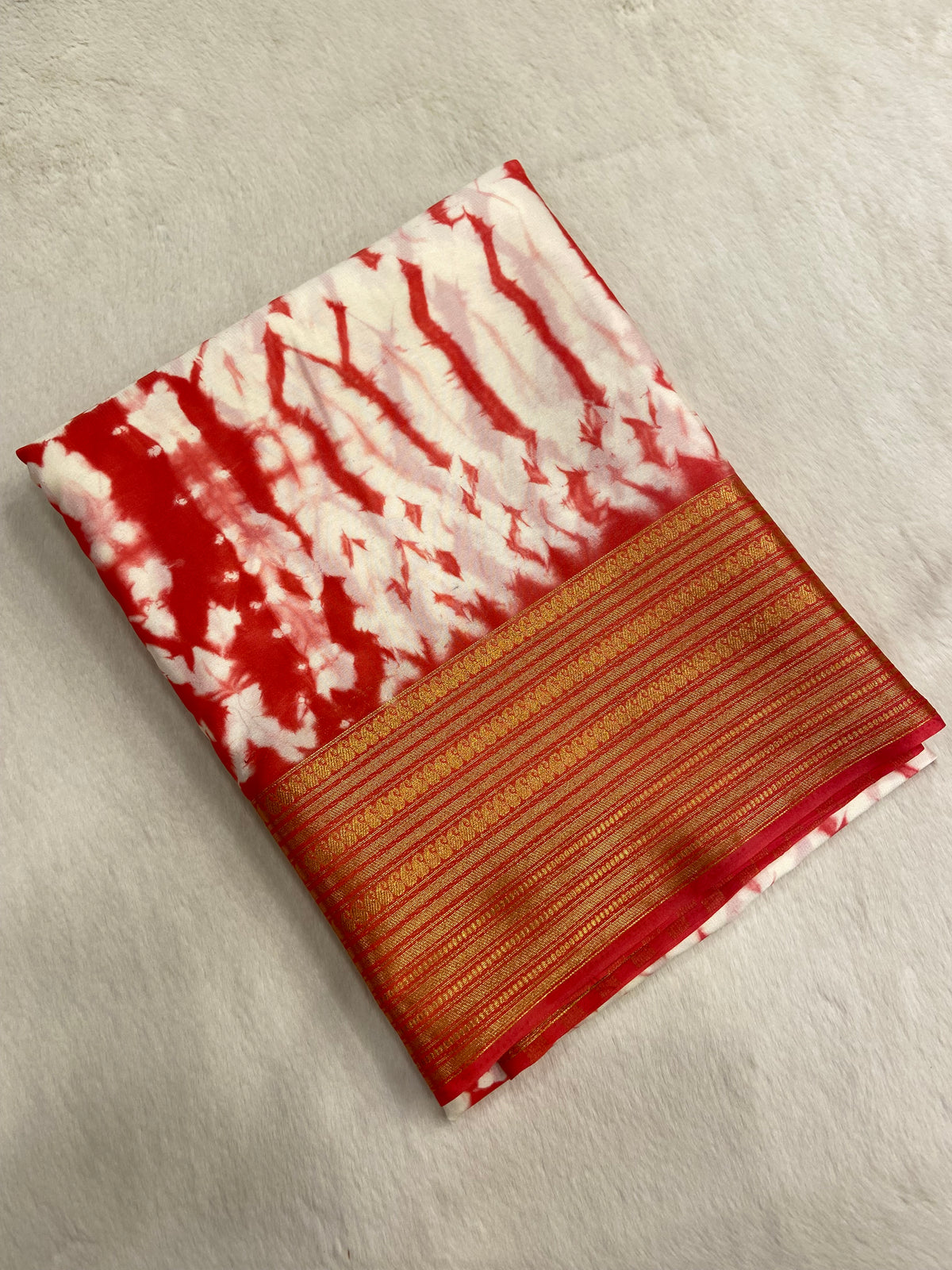 Premium crepe semi mysore  silk saree with shibori print