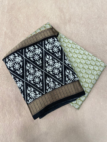 Premium Semi Chanderi Saree💚