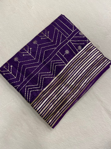 Premium Organza With Embroidery Saree Dark 💜