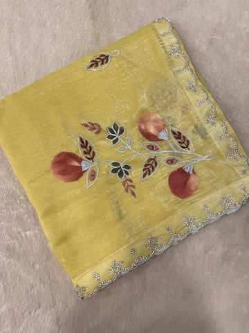 Premium Crush Organza Saree