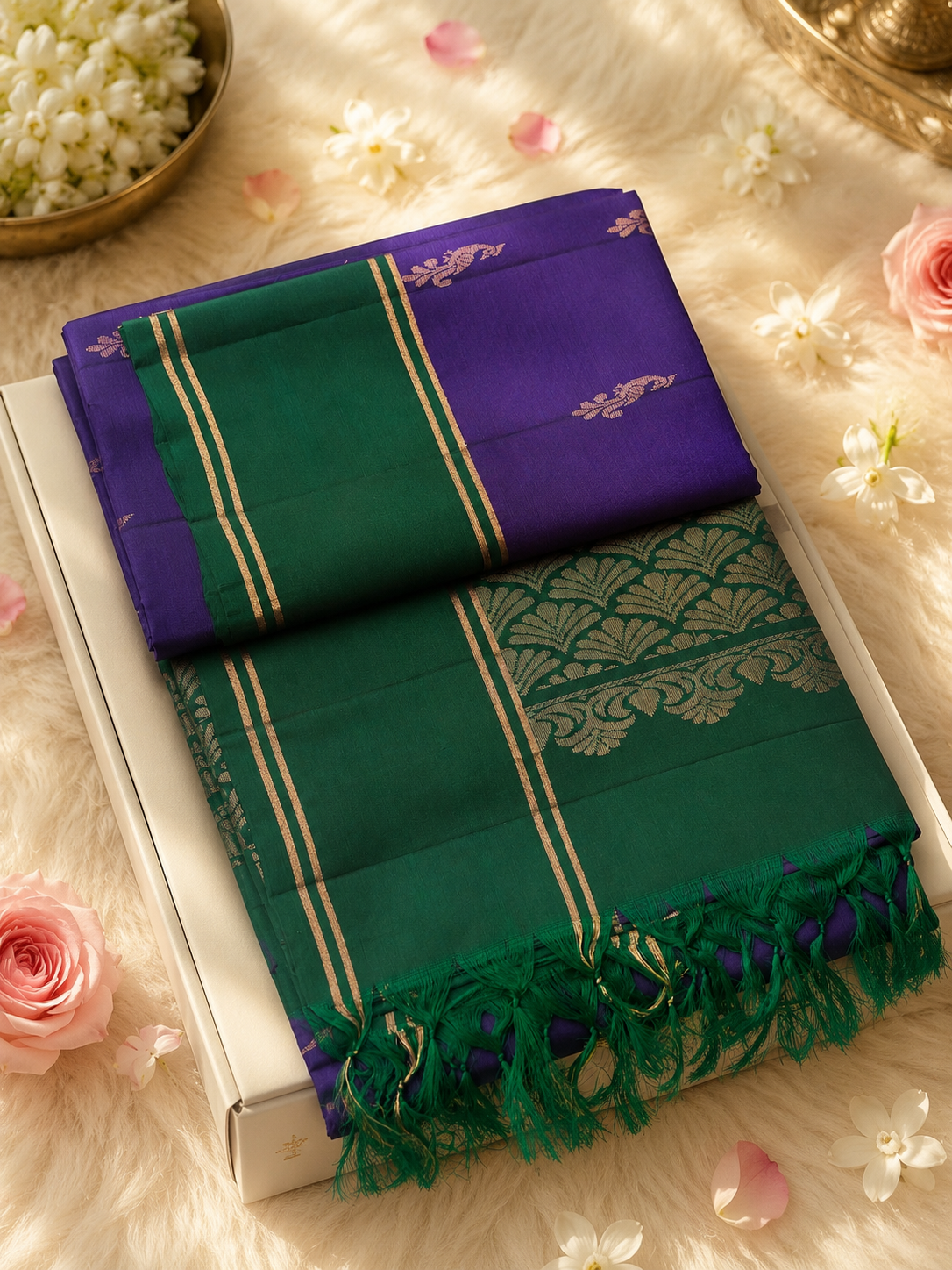 Pure Kanjeevaram Soft Silk Saree