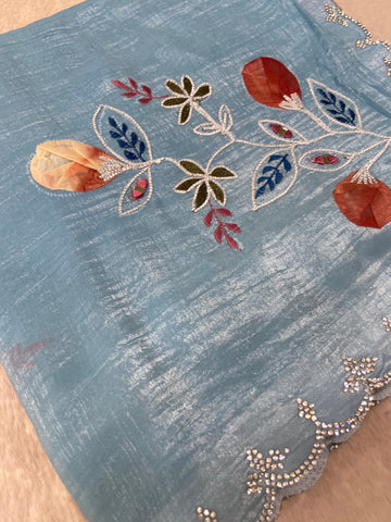 Premium Crush Organza Saree