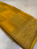 Pure Chinnon crepe Saree- 902541 Yellow