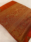 Premium Crush Georgette Saree🧡