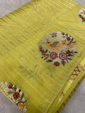 Pure Organza Saree With Embroidery