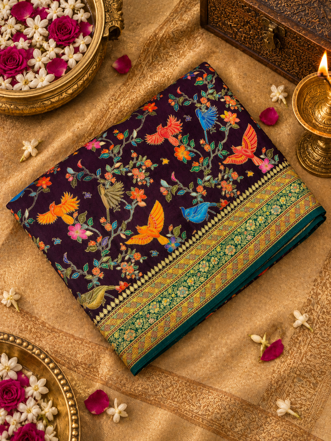 Premium Pashmina Silk Saree - 902379