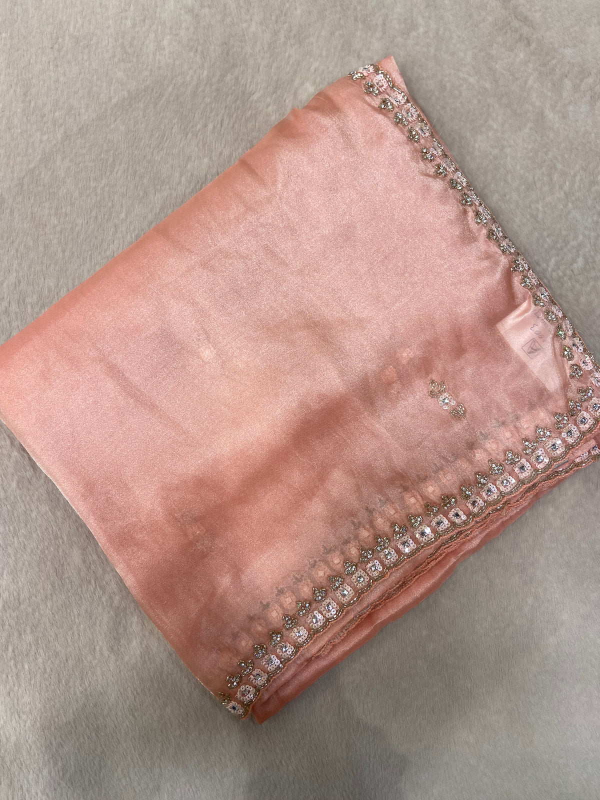 Designer cocktail organza saree