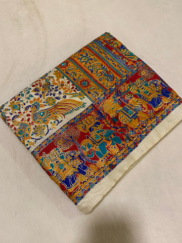 Semi banarasi Kalamkari Saree