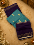 Pure  Mix Mysore Crepe Silk Saree