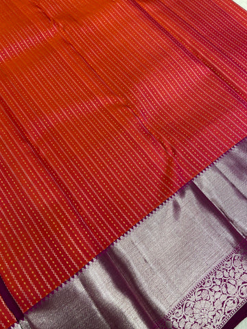 Pure 1G zari handloom Kanjeevaram silk mark certified saree