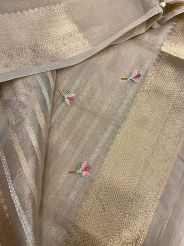 Pure tissue organza saree🌸