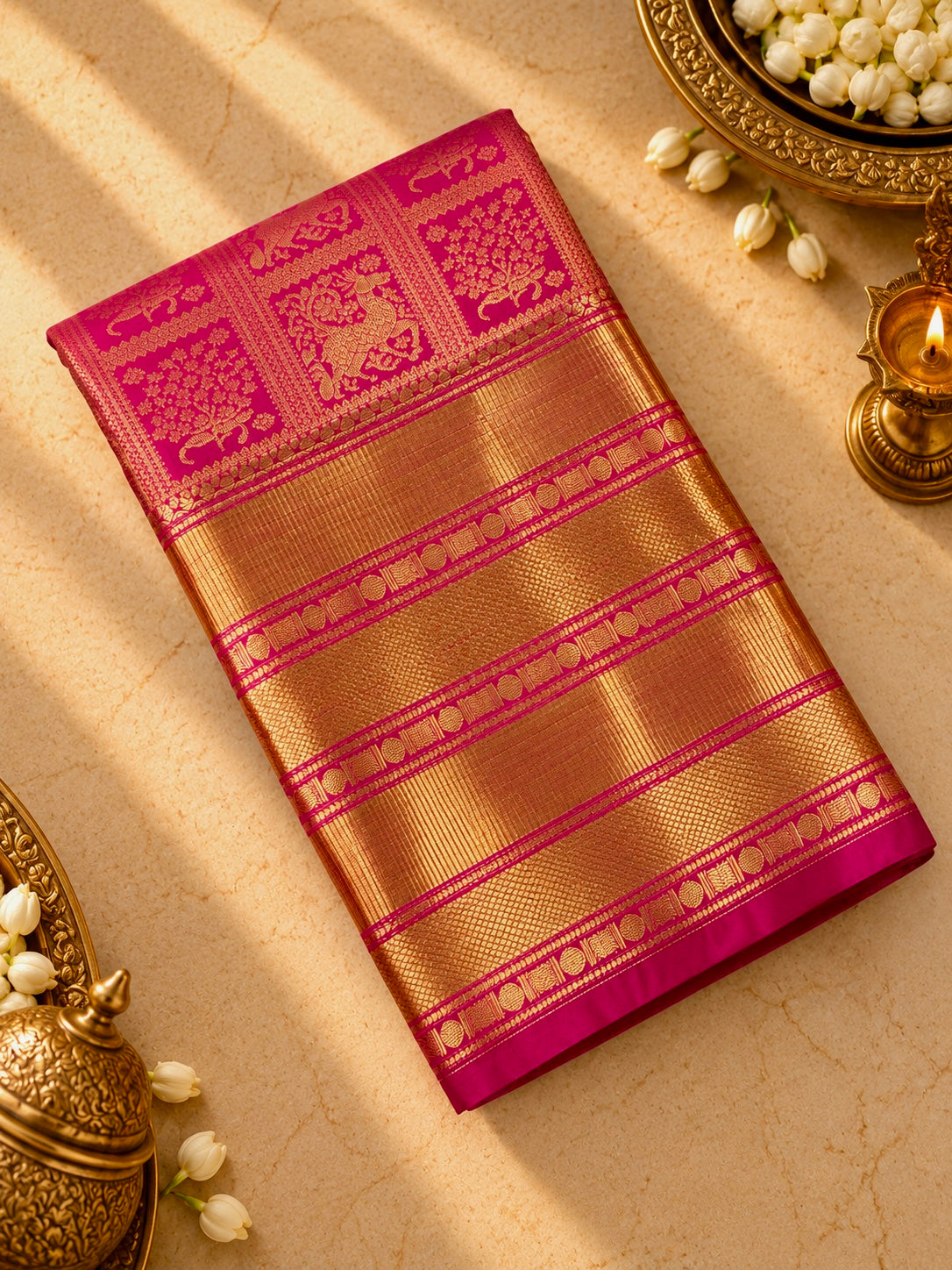 Premium Bridal Semi Kanchipuram Silk Saree - 902785