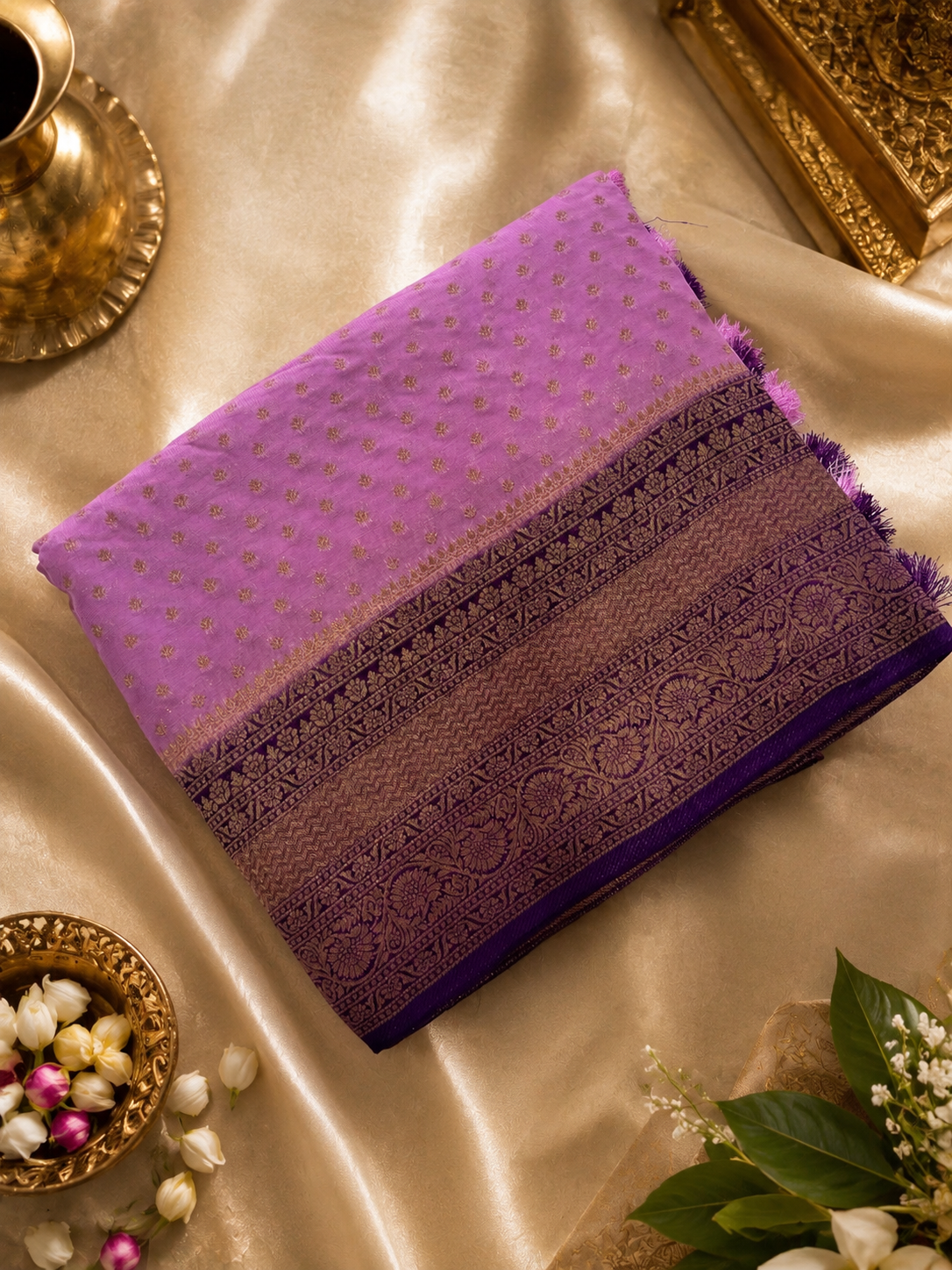 Pure replica in Banarasi crepe khaddi saree