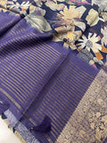 Premium Crepe designer Banarasi Silk Saree