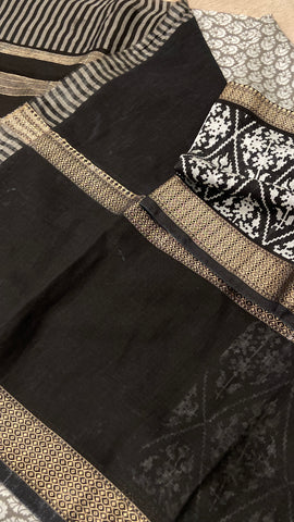 Premium Semi Chanderi Saree🩶