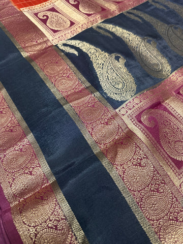 Premium viscose 3d design crepe silk saree