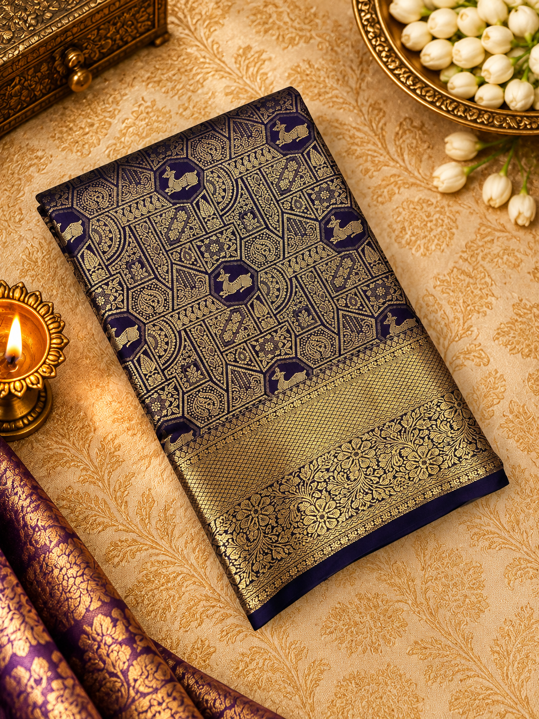 Premium Bridal Semi Kanchipuram Silk Saree - 901998
