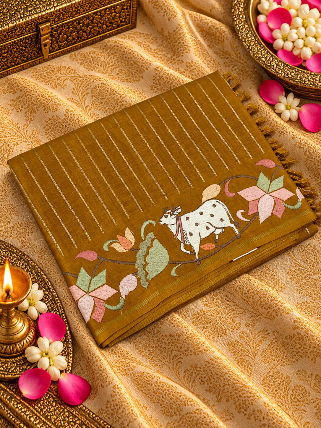 Pure Tassar Saree With Embroidery - 901997
