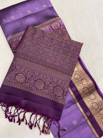 Pure Handloom Kanjeevaram Soft Silk Mark Certified Saree