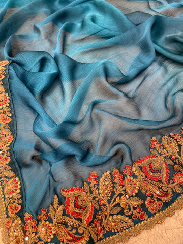 Designer cocktail saree