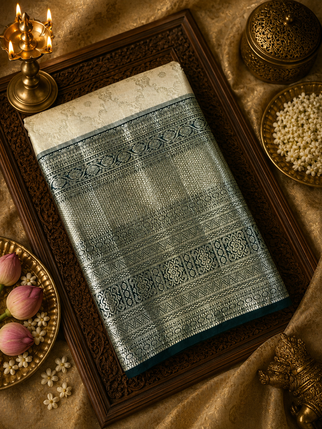 Premium Bridal Semi Kanchipuram Silk Saree