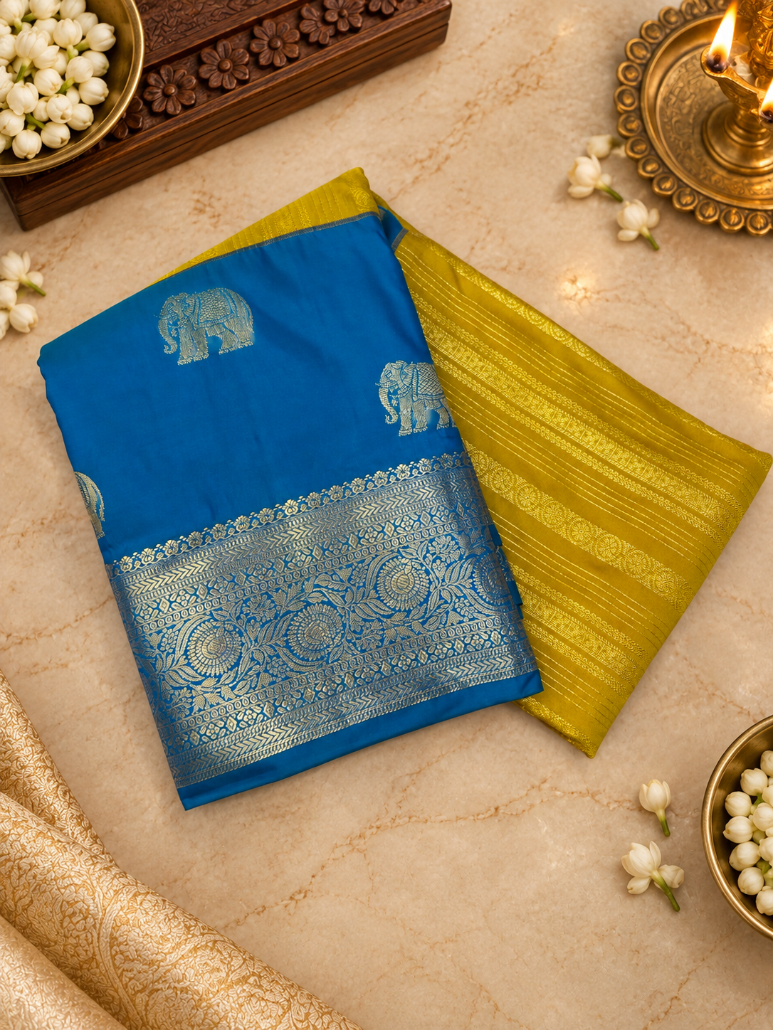 Premium Bridal Semi Kanchipuram Silk Saree -902334