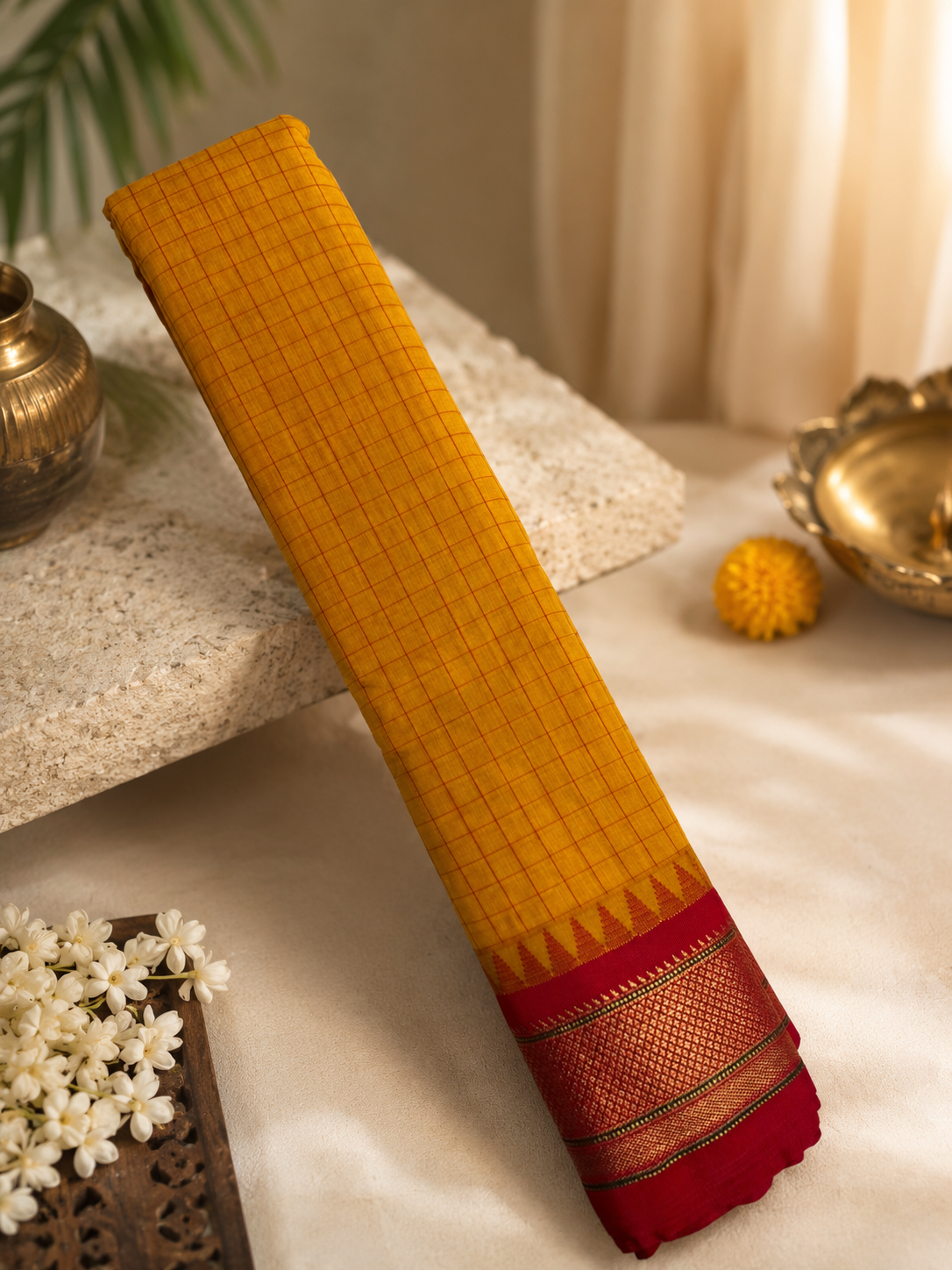 Pure Gadwal Cotton Saree