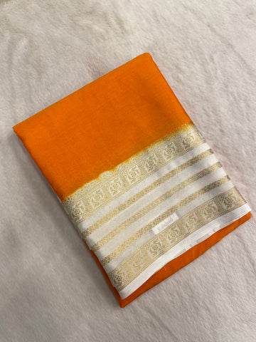 Semi Mysore Silk Saree Digital Print Blouse