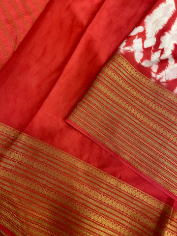 Premium crepe semi mysore  silk saree with shibori print