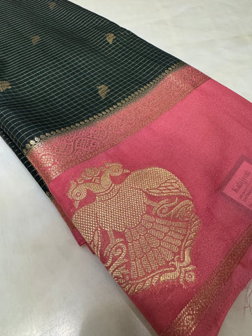 Premium Semi Crepe Mysore Silk Saree💚