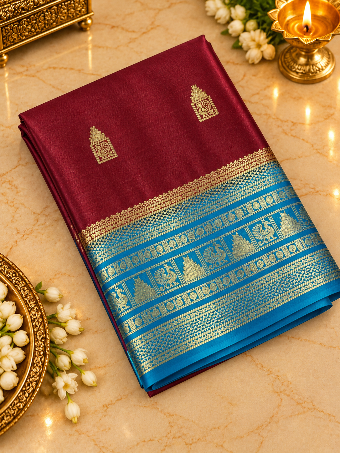 Premium Semi Mysore Silk Saree - 902557