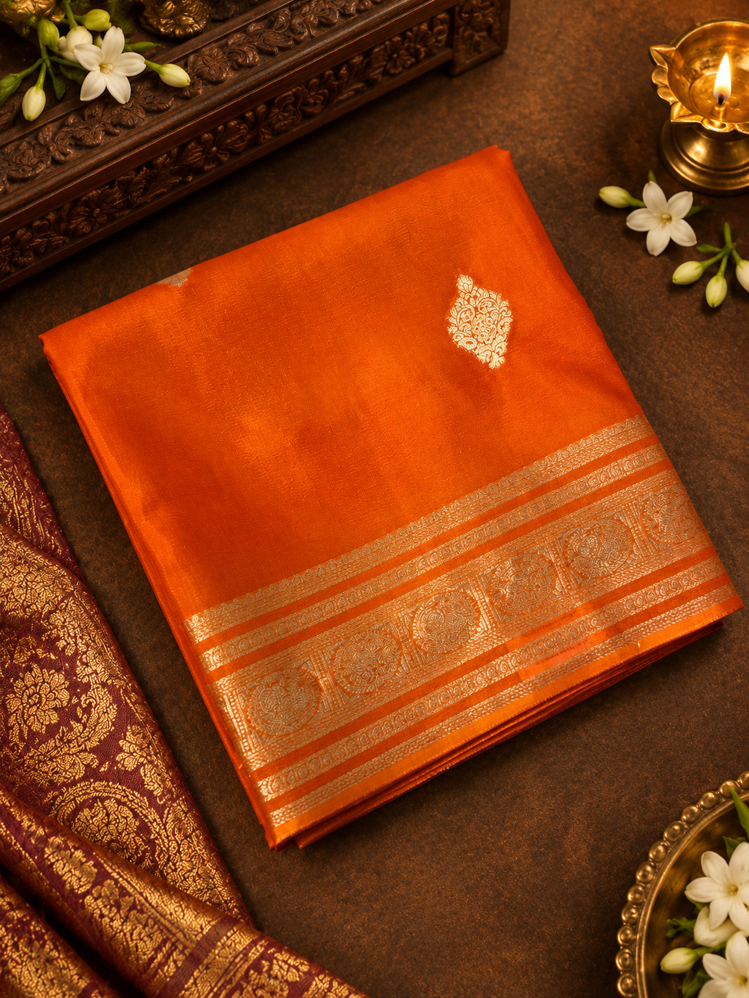 Pure Mix Mysore Crepe Silk Saree - 902622