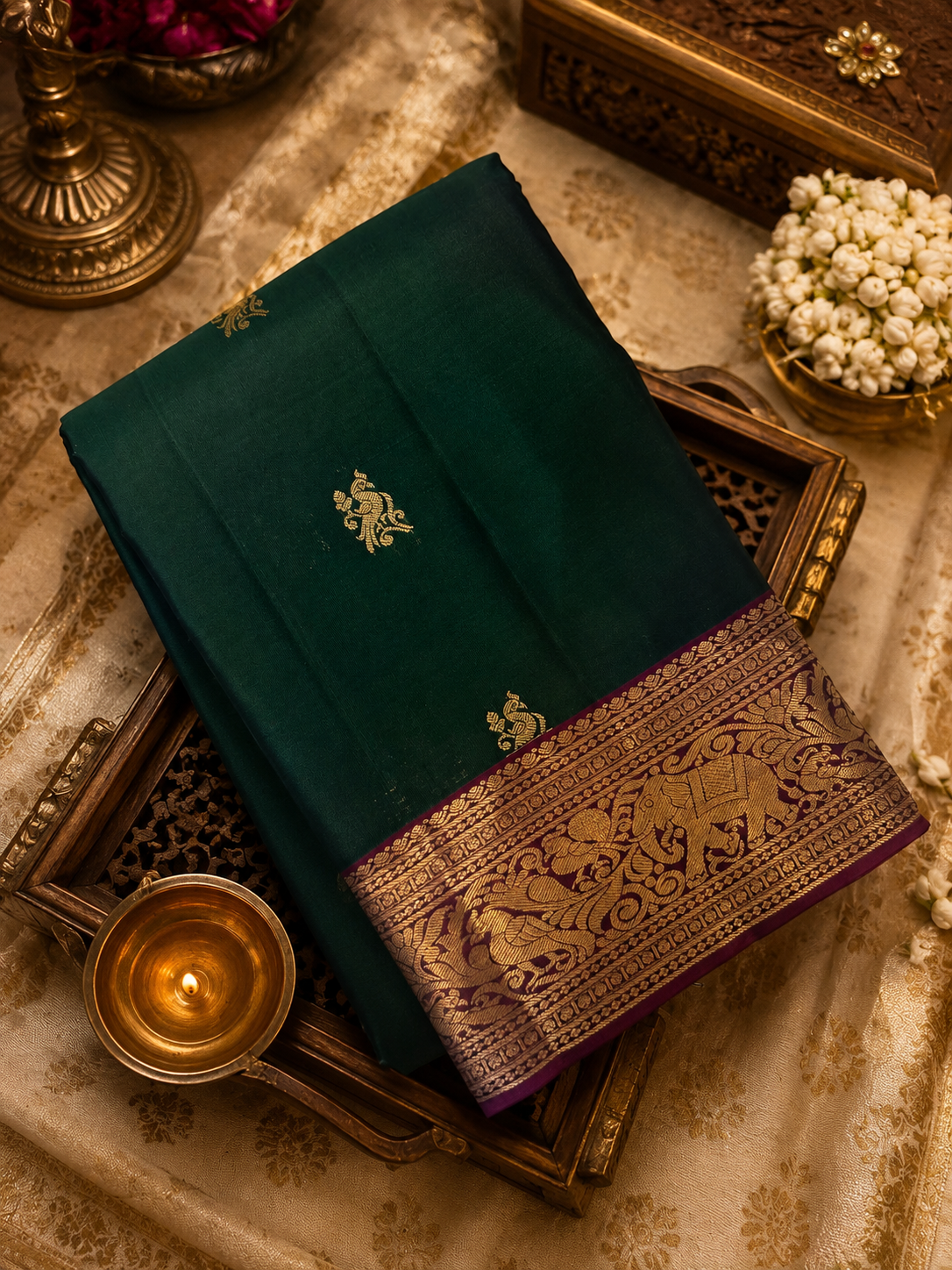 Pure Kanjeevaram Silk Saree- Silk mark certified