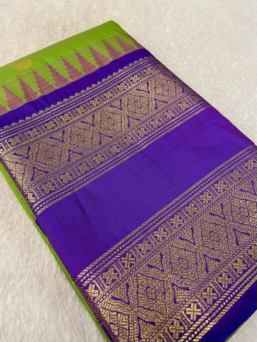Premium Semi Kanchipuram Silk Saree💜