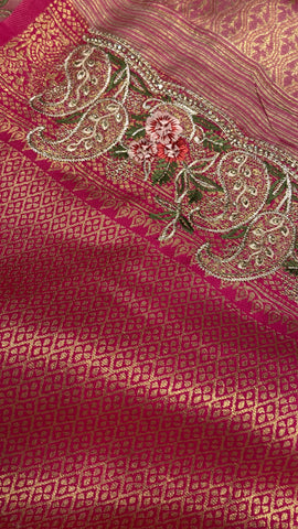 New concept in bridal soft tissue semi silk saree💛