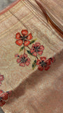 Tissue Bridal Semi Silk  Saree With Work - 902493