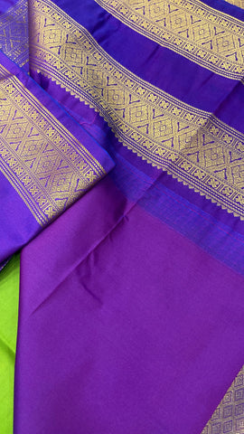 Premium Semi Kanchipuram Silk Saree💜