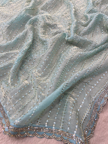 Premium Crush Organza Saree