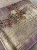 Tissue Bridal Semi Silk  Saree With Work - 902493